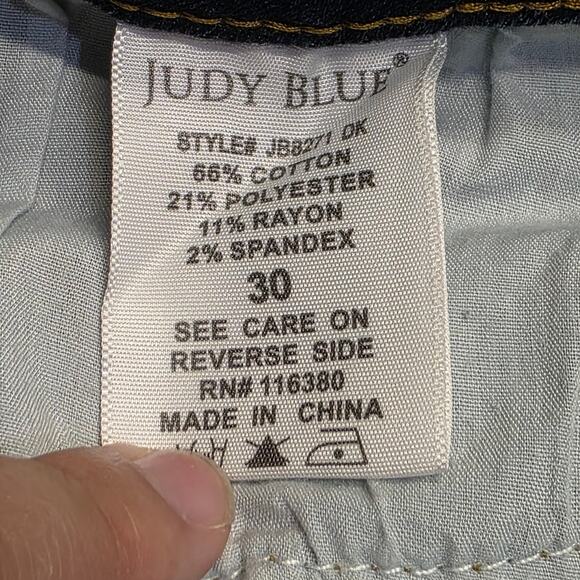 Distressed weekend Boyfriend Judy Blue Relaxed Fit Jeans Ripped Denim sz 30 - Picture 12 of 16